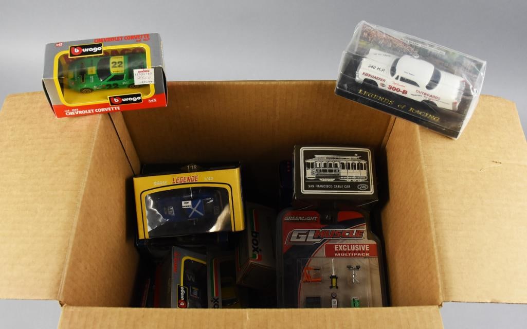 (25) Burago, Greenlight and More 1:43 Scale Diecast MIP NOS (1 of 3)
