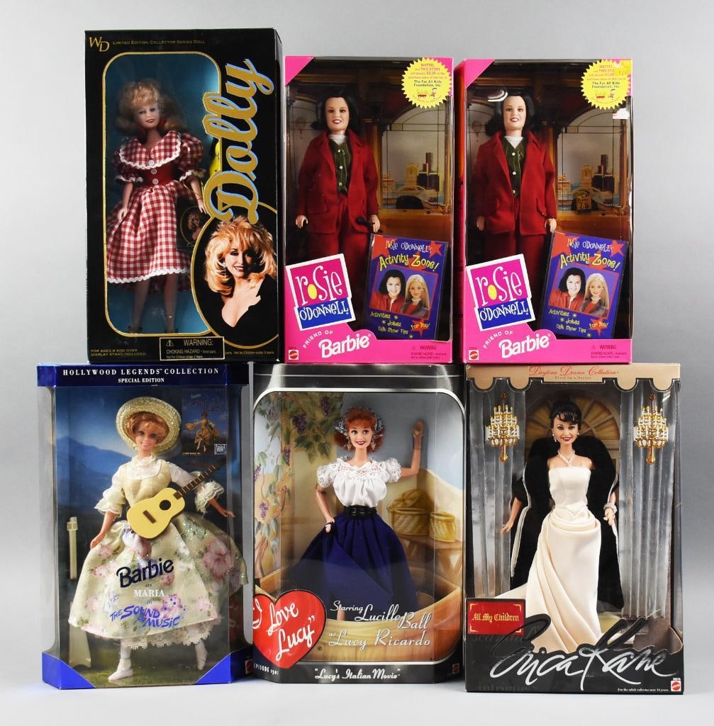 (6) 1990s Mattel Barbie Hollywood Ladies PLUS NRFB NOS (1 of 2)