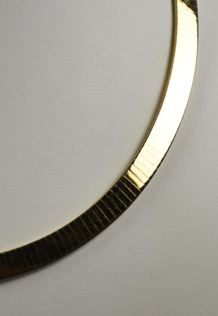 Italian 14K Yellow Gold Omega Chain Necklace w/ Box - 5