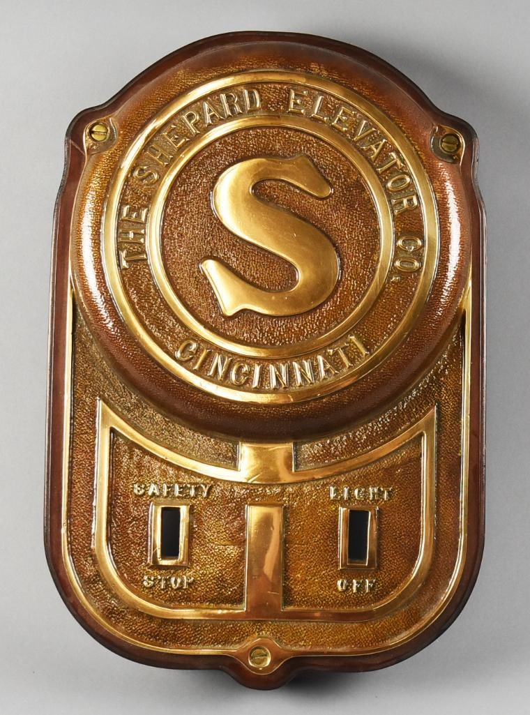 Antique Shepard Elevator Co Control Panel Plate (1 of 11)