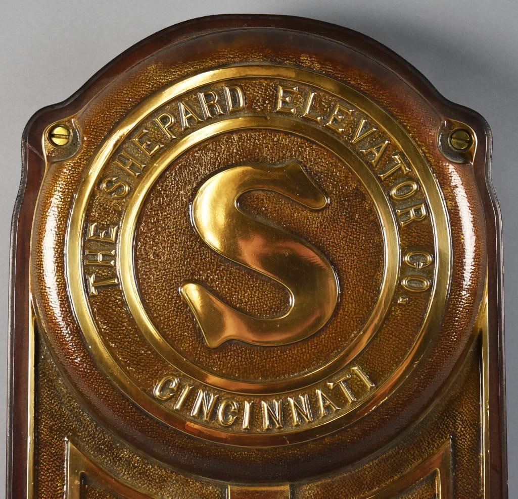 Antique Shepard Elevator Co Control Panel Plate - 3