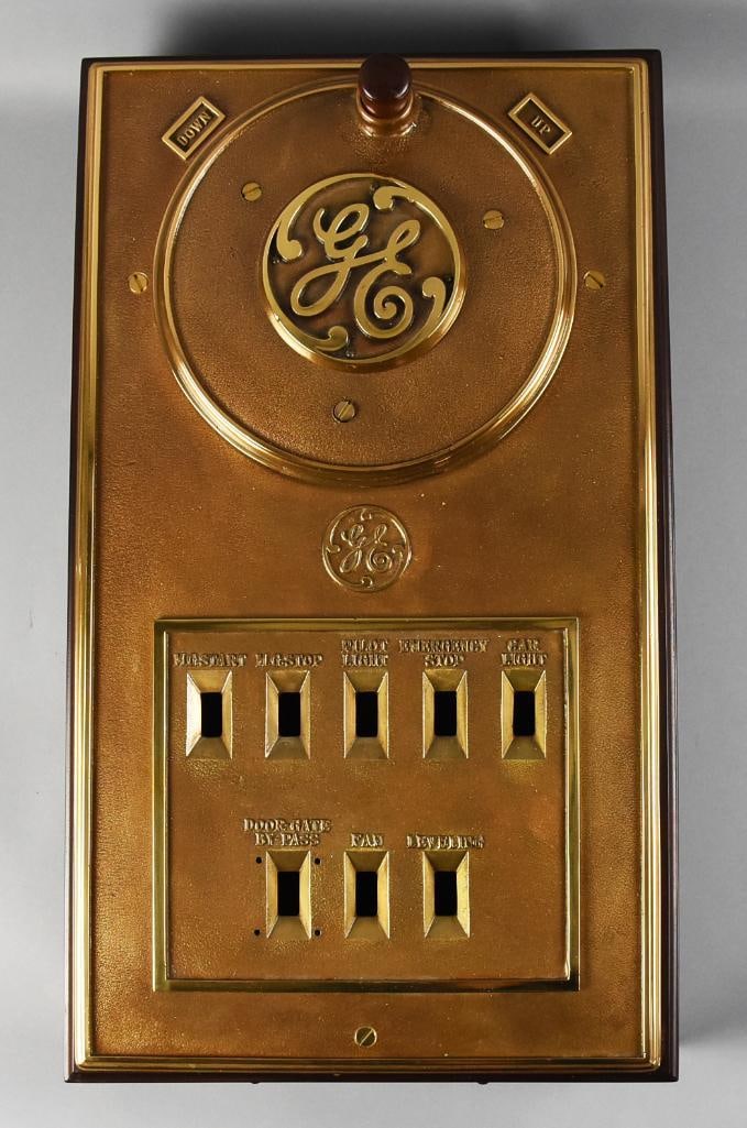 Antique Bronze General Electric Elevator Operator Panel (1 of 10)