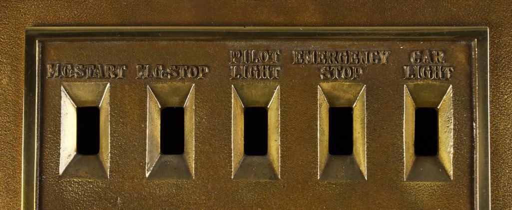 Antique Bronze General Electric Elevator Operator Panel - 7