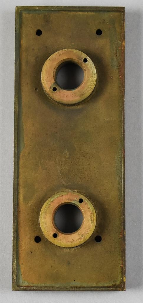 c1930 Art Deco Otis Up Down Cast Bronze Elevator Plate - 2