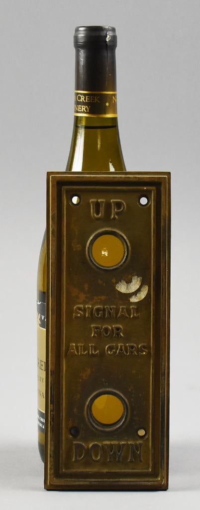 c1930 Art Deco Otis Up Down Cast Bronze Elevator Plate - 5