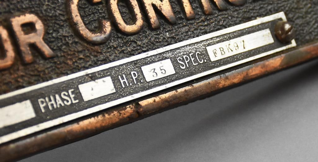 Antique Otis Fensom Elevator Co. Brass Controller Plate - 4