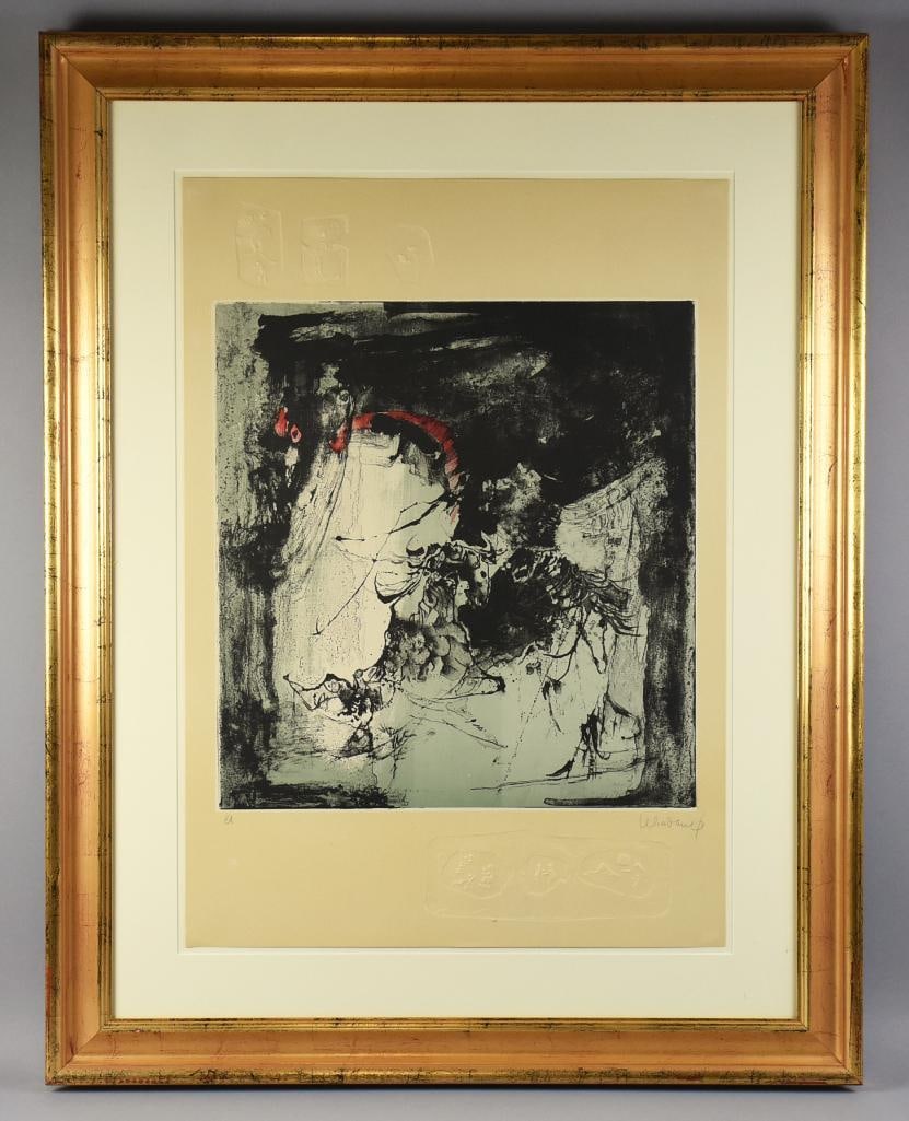 Lebadang (1922-2015) Fighting Horses Pencil Signed Artist Proof (1 of 8)