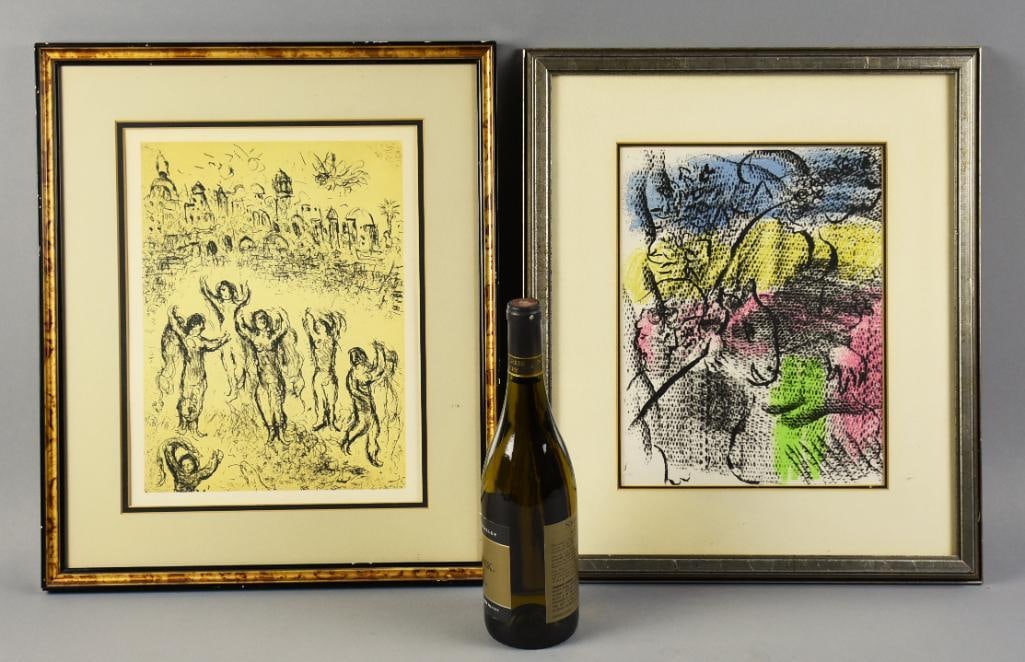 1970, 1980 Marc Chagall Lithographs, Framed - 6