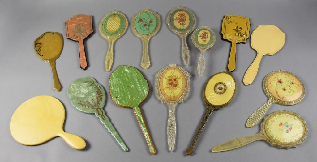 Vintage & Antique Celluloid, Plastic Vanity Mirror Collection (1 of 6)