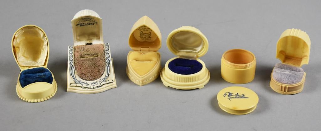 c1930-1950 Celluloid Ring Boxes - 2