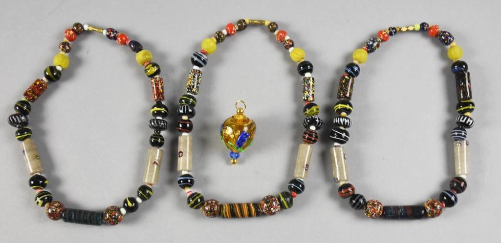 Italian Millefiori & Art Glass Bead Chokers (1 of 8)