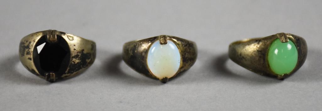 Sterling Silver and Gemstone Rings - 3