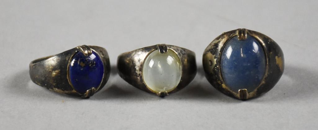 Sterling Silver and Gemstone Rings - 4