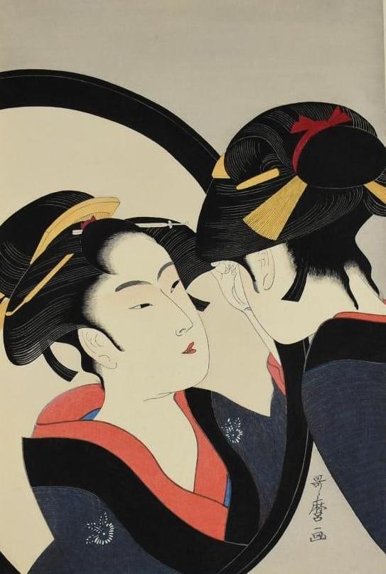 Kitagawa Utamaro (1753-1806) Japanese Woodblock Print (1 of 4)