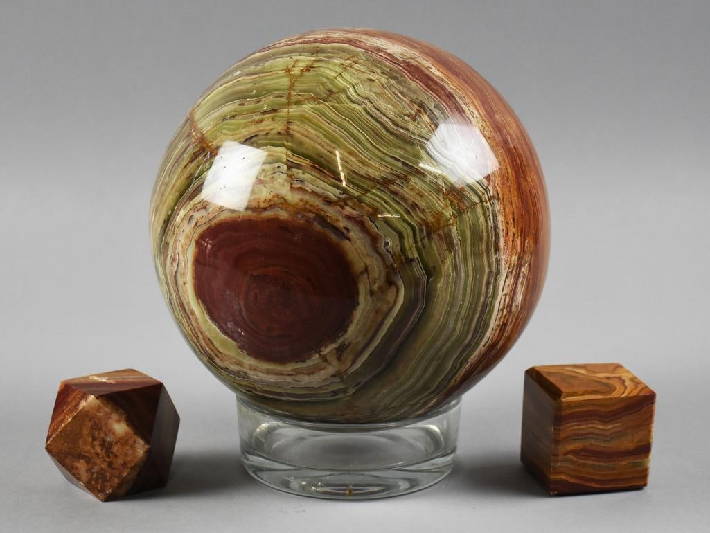 Assorted Banded Onxy, Sphere, Cube and Hexagon (1 of 8)