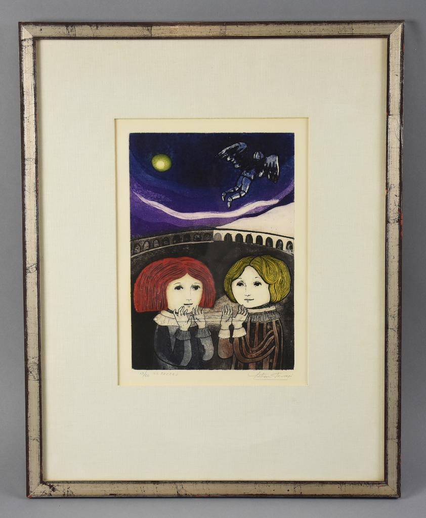 Leticia Tarrango (b1940) El Recreo Ltd Ed 13/60 Aquatint Etching (1 of 6)