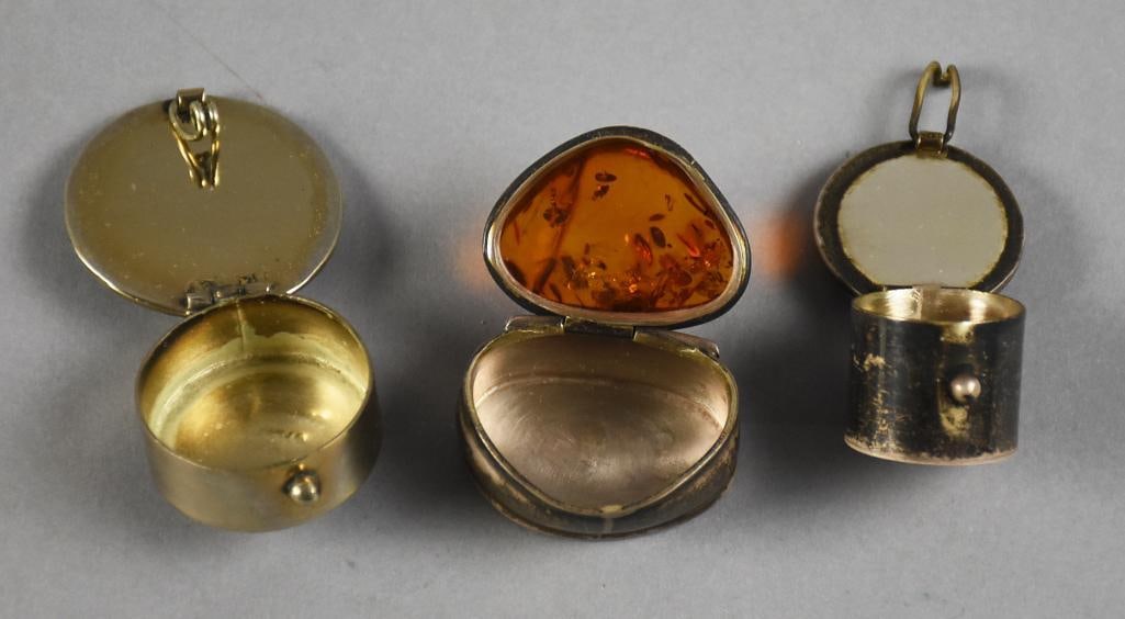 Sterling Boxes, Amber, Mexican SIlver - 2