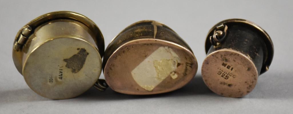 Sterling Boxes, Amber, Mexican SIlver - 4