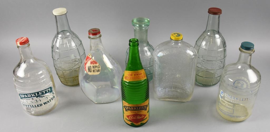 Antique and Vintage Glass Water Company Bottles: These cool vintage water bottles are all glass and some retain original labels and most appear to retain their original caps. You will get a Great Bear Springs Company (founded in New York, 1888,