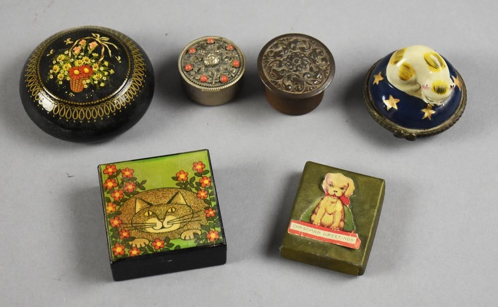 Vintage Assorted Trinket and Pill Boxes PLUS (1 of 4)