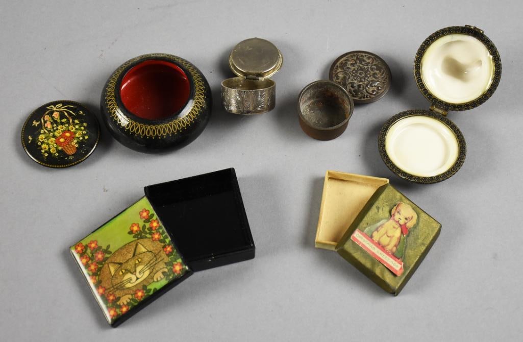 Vintage Assorted Trinket and Pill Boxes PLUS - 2