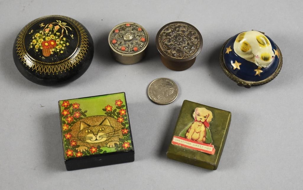 Vintage Assorted Trinket and Pill Boxes PLUS - 4