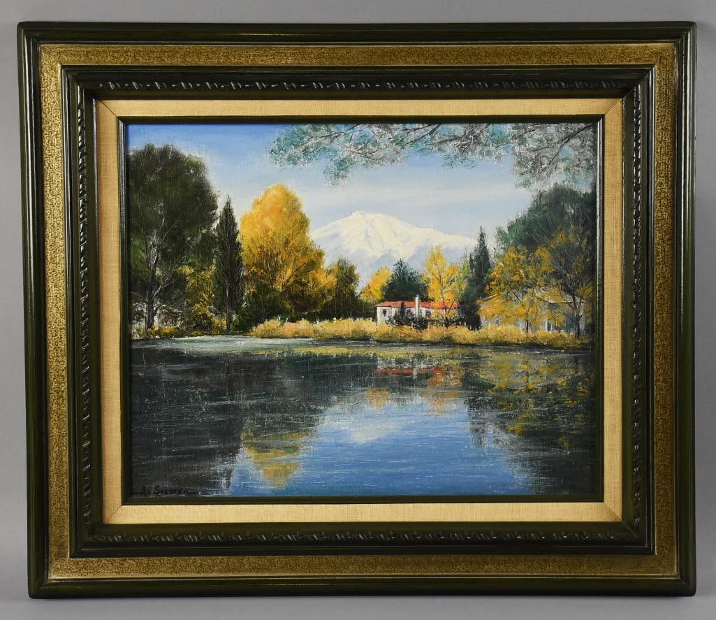 Albert Stetter (1907-2008) Disney Artist Oil on Canvas (1 of 6)