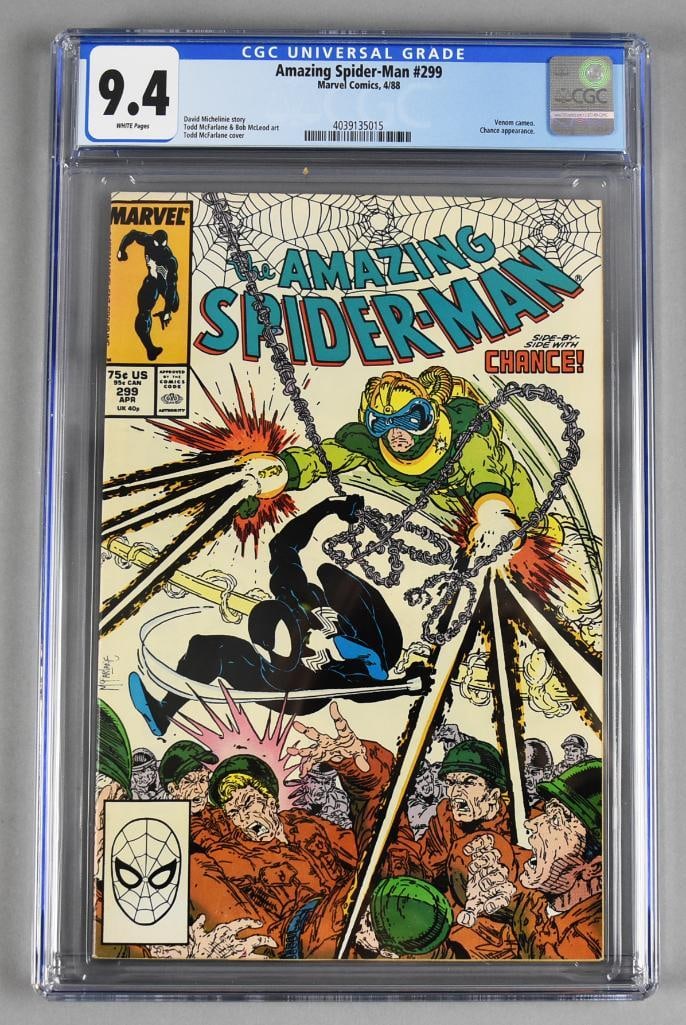 Marvel Amazing Spider-Man #299, CGC Graded 9.4: This is a nice 1988 Marvel Amazing Spider-Man #299. It is CGC graded 9.4.