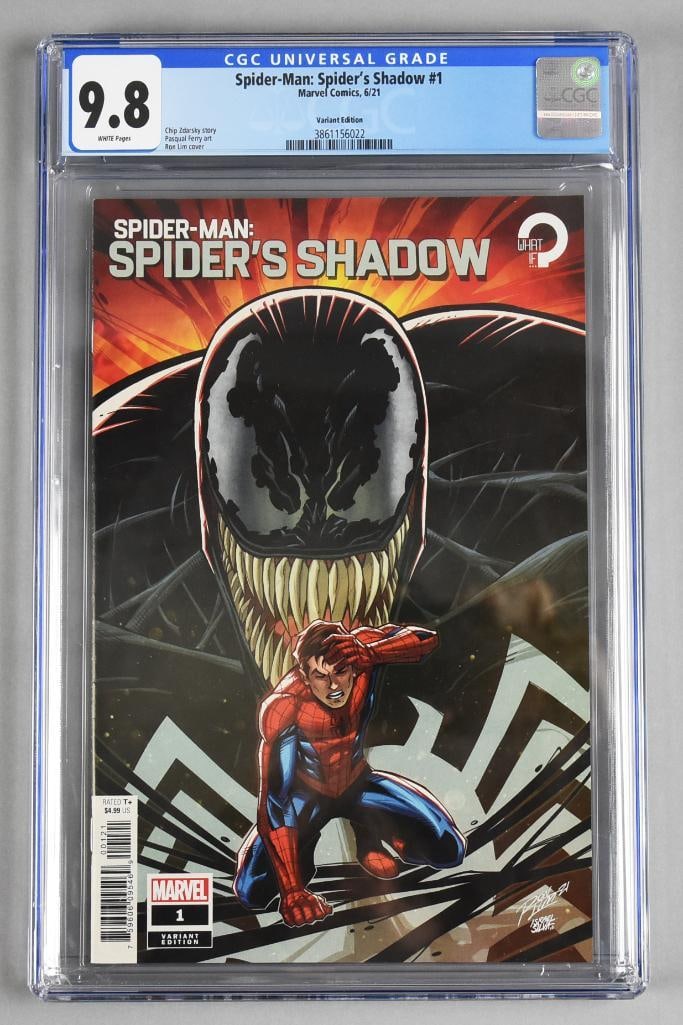 Marvel Spider-Man: Spider's Shadow #1 CGC Graded 9.8: This lot is for a 2021 Marvel Spider-Man: Spider's Shadow #1. It is CGC graded 9.8.