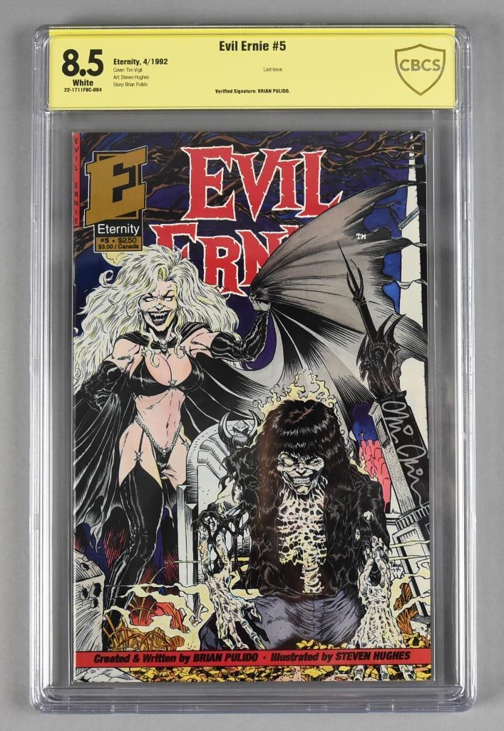 Brian Pulido Signed Evil Ernie #5 Comic, CBCS 8.5 (1 of 3)