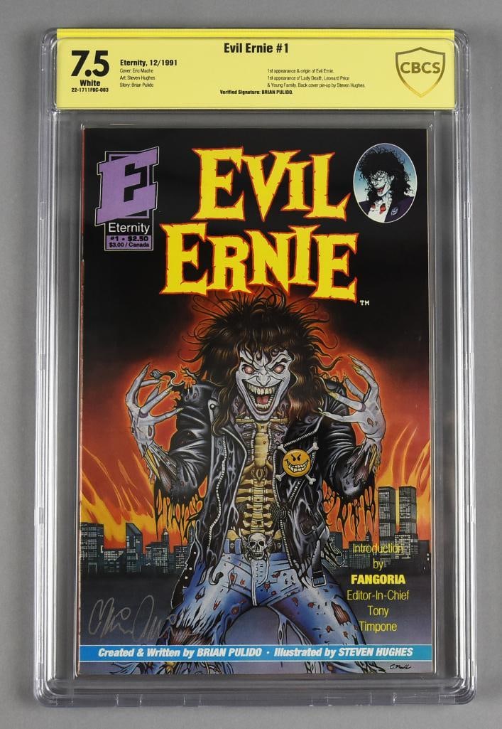 SIGNED Brian Pulido Evil Ernie #1 Comic, CBCS 7.5 (1 of 3)