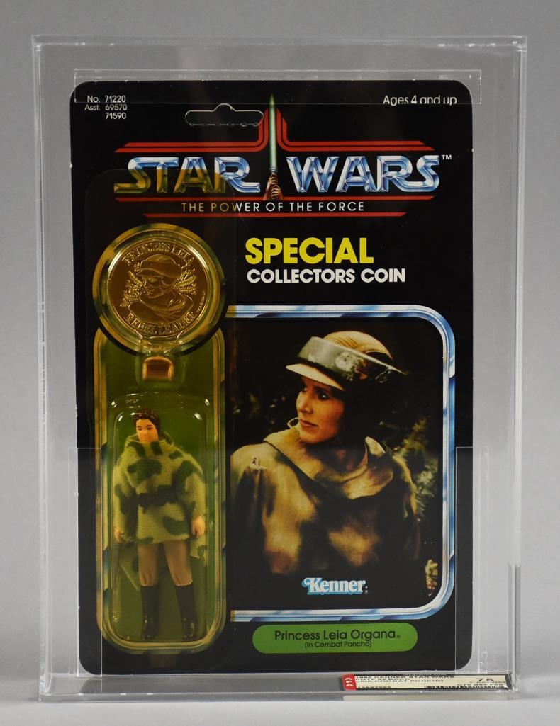 1984 Kenner Star Wars Princess Leia 92 Back AFA 70 Y-EX+NM: Lot is a 1984-1985 Star Wars Princess Leia?Organa action figure from Kenner. It has been graded by Action Figure Authority - AFA.
