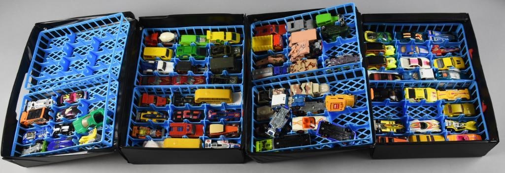 (5) Hot Wheels Carrying Cases, Mostly Full, Unchecked - 2