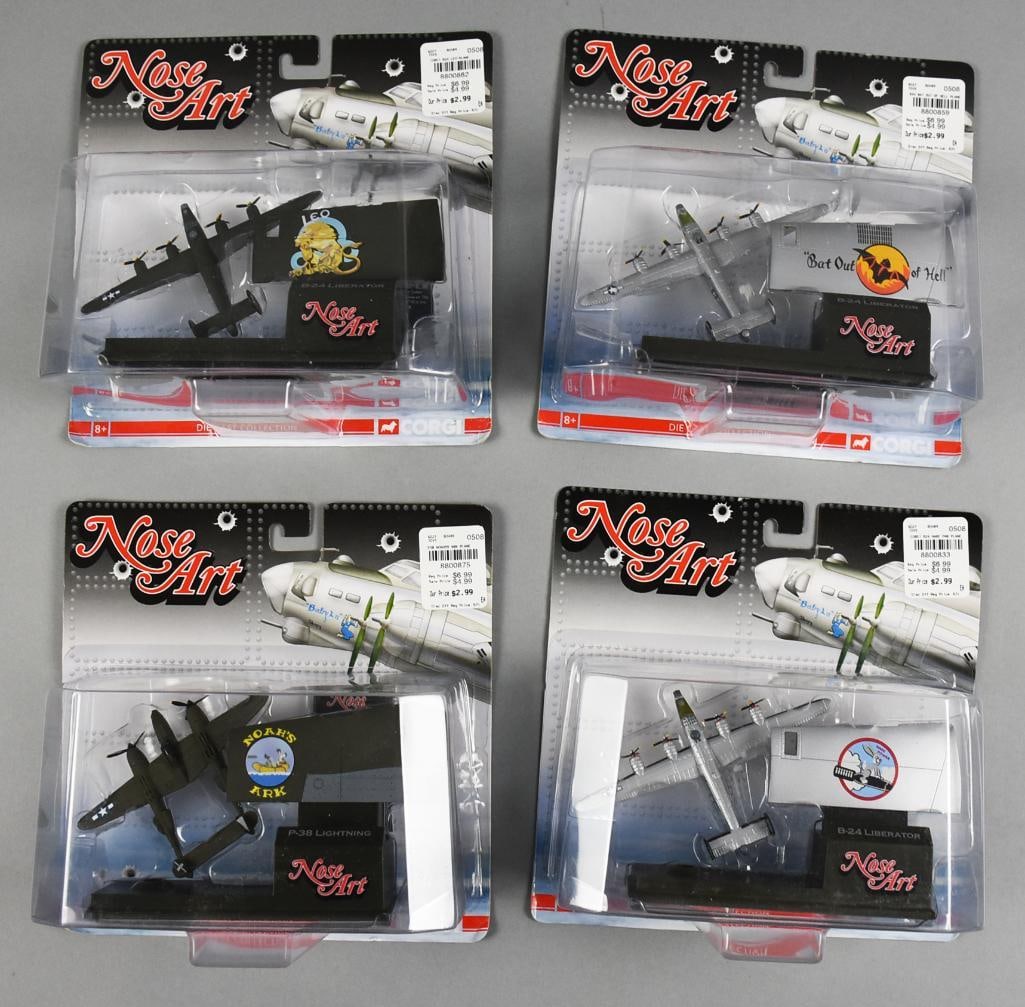 (4) 2004-05 Corgi Nose Art Aircraft Die-Cast-MOC-NOS (1 of 4)