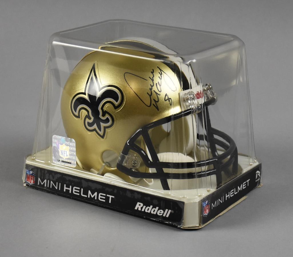 Archie Manning Signed Saints Mini Helmet, Hologram Sticker (1 of 5)