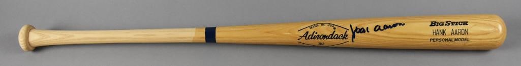 Hank Aaron Signed Personal Model Baseball Bat w/ COA - 2