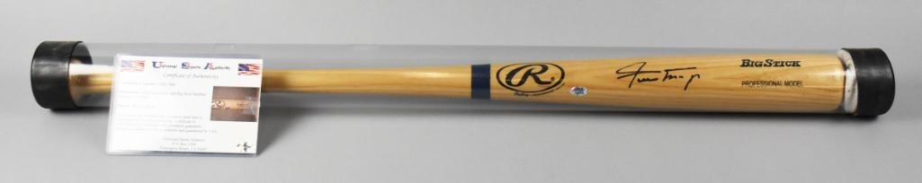 Willie Mays Signed Baseball Bat w/ COA, Hologram Sticker: The great Willie Mays signed this official Rawlings bat. It is a Big Stick Professional Model and comes with a Universal Sports Authority COA and original hologram sticker.