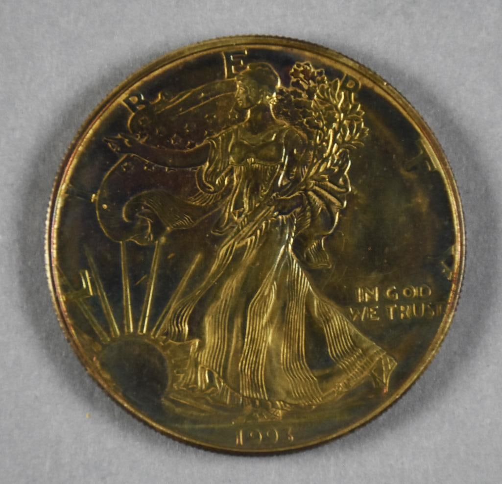Pair American Eagles, One Oz Fine Silver - 4