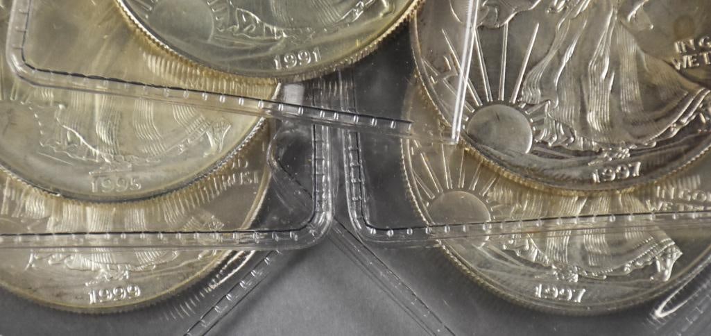 (7) 1990s-2000s Silver Eagles - Uncirculated - 4