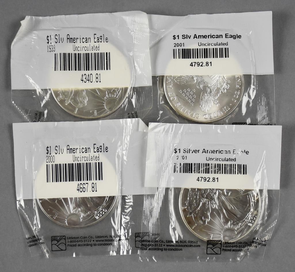 1999-2001 Silver American Eagles, Uncirculated (1 of 2)