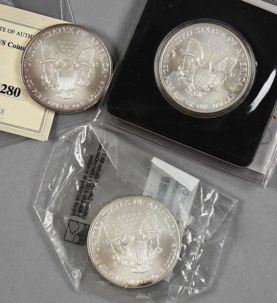 2005-2007 American Silver Eagles - Uncirculated - 2
