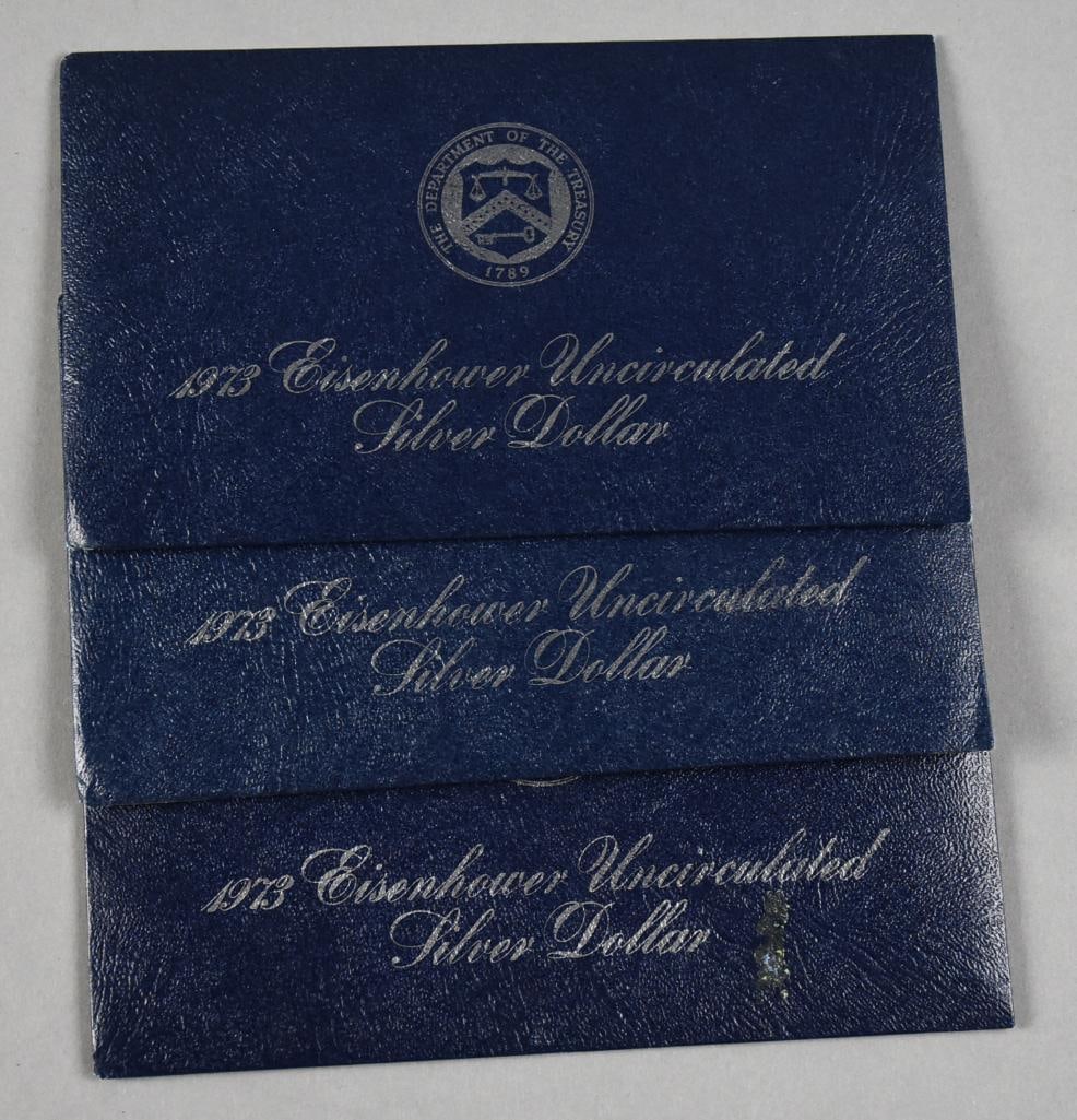 1973 Eisenhower Uncirculated Silver Dollars, 40% Silver - 2