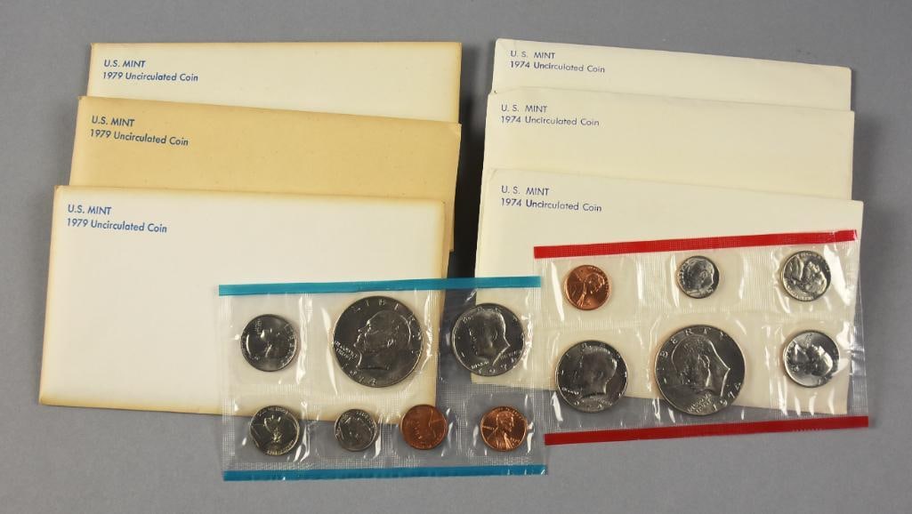 1970s-1990s US Mint Uncirculated Coin Sets - 5