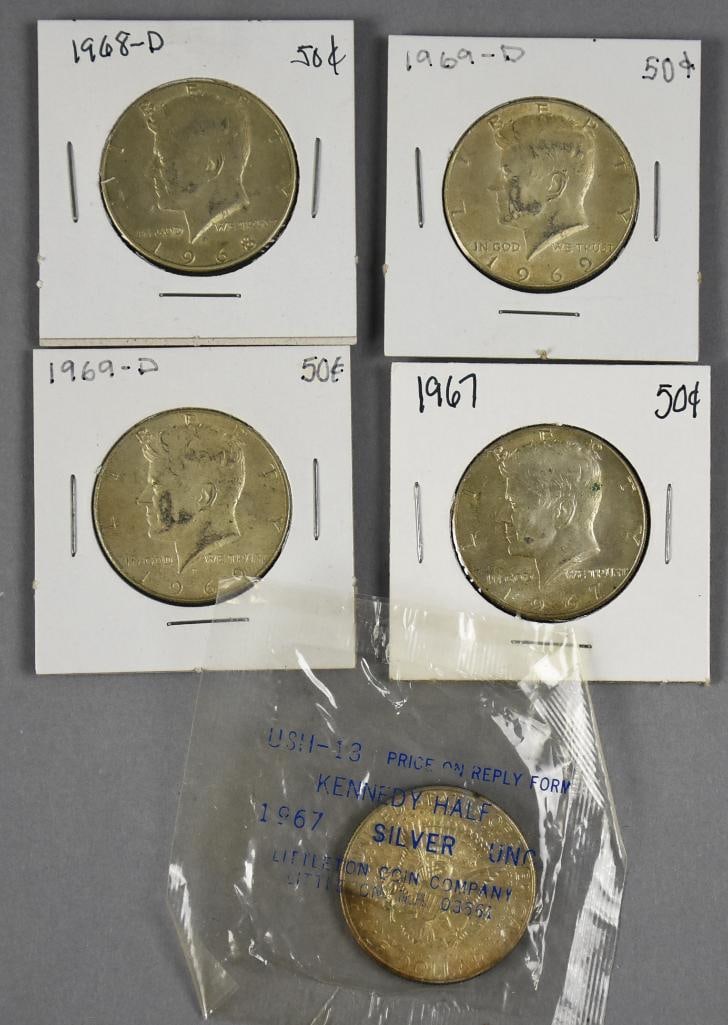 (30 40% Silver Kennedy Half Dollars - 5