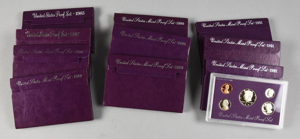 17 U.S. Mint Proof Coin Sets, 1970-2000 - 4