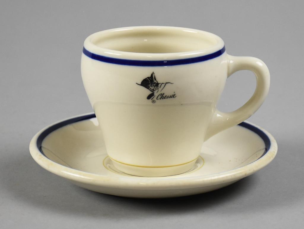 Chesapeake & Ohio Railroad Syracuse China Chessie Cup, Saucer (1 of 3)