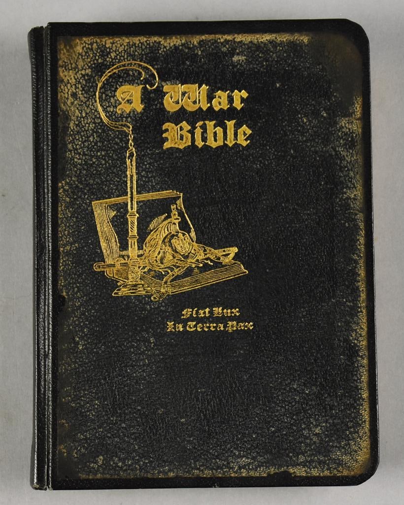 1914 A War Bible, Leather & Gold Embossed - RARE!! (1 of 7)
