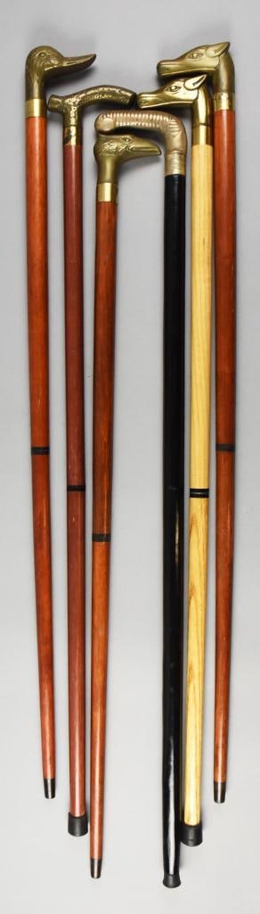 Vintage & Antique Brass Handle Canes (1 of 4)