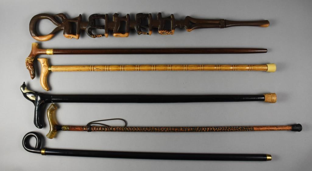 Antique Walking Stick Assortment - 2