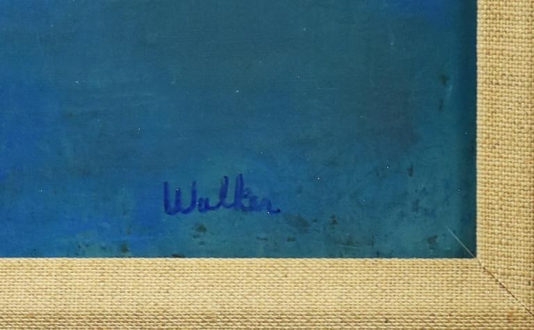 Walker Signed Abstract Geometric Painting - 3
